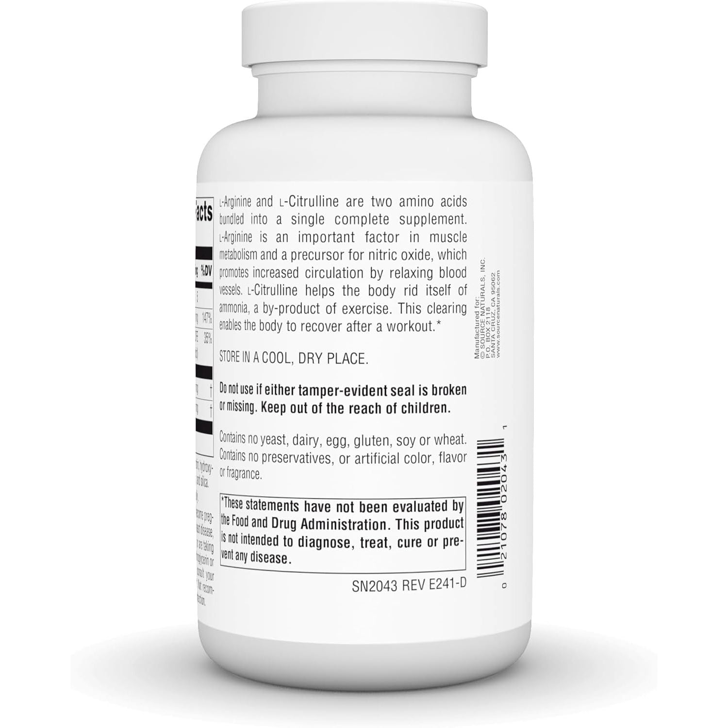 Buy now Source Naturals L-Arginine L-Citrulline Complex, 120 Tablets, 1000 mg at indiglob india