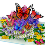 Hartensteler® Butterflies in Nature Pop Up Card - 3D Butterfly Card for Wife, Husband, Girlfriend, Mom, Dad, Mother, Father (Birthday Card, Get Well, Thank You, Anniversary)