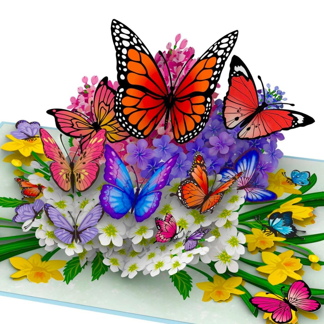 Hartensteler® Butterflies in Nature Pop Up Card - 3D Butterfly Card for Wife, Husband, Girlfriend, Mom, Dad, Mother, Father (Birthday Card, Get Well, Thank You, Anniversary)