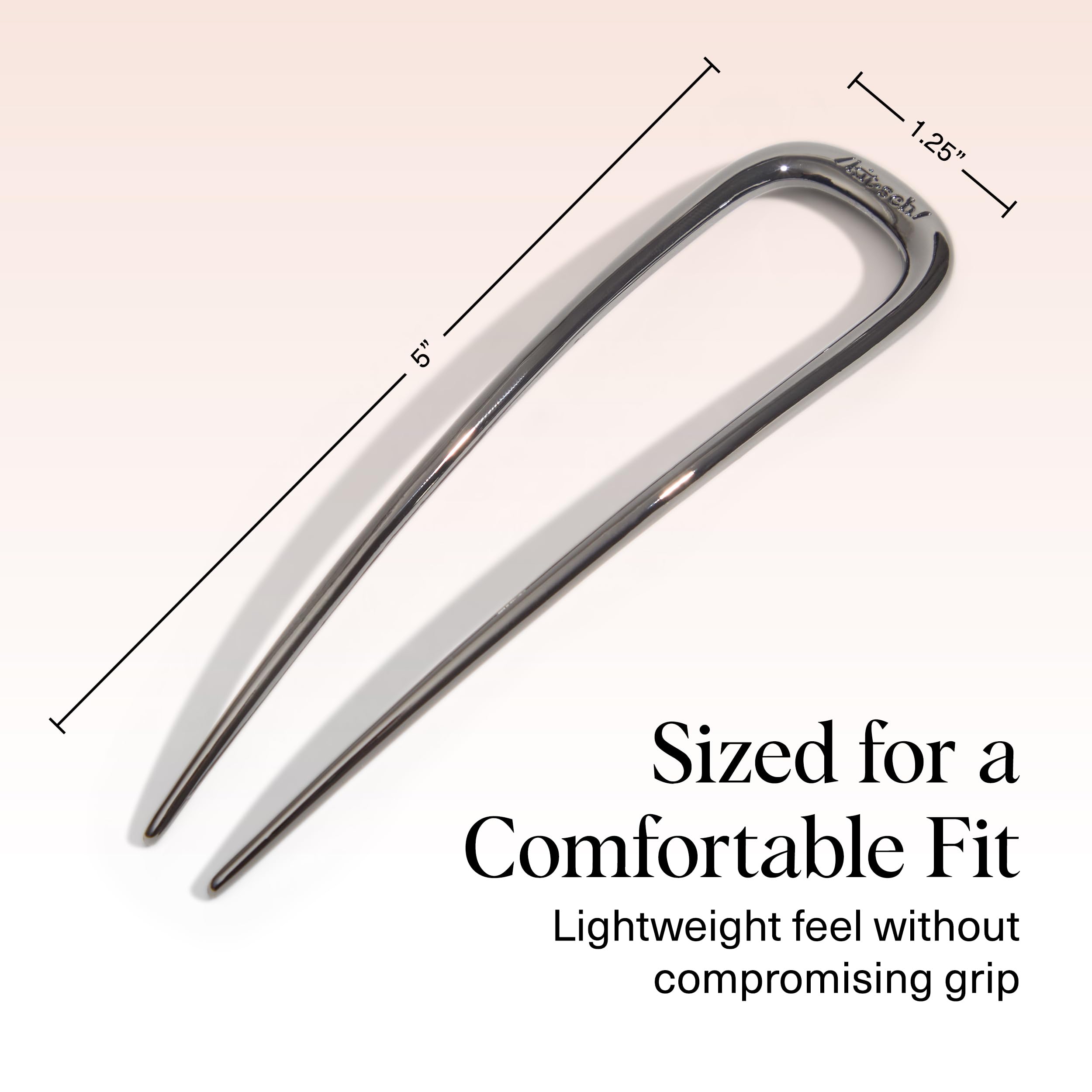 Buy now Kitsch French Hair Pins for Women â€“ Elegant & Durable Metal Hair Fork for Updos, Chignon, Bun & Twist Hairstyles, Secure Hold All Day, Comfortable Fit | Ideal Gifts for Women- Gold, 1pc at indiglob india