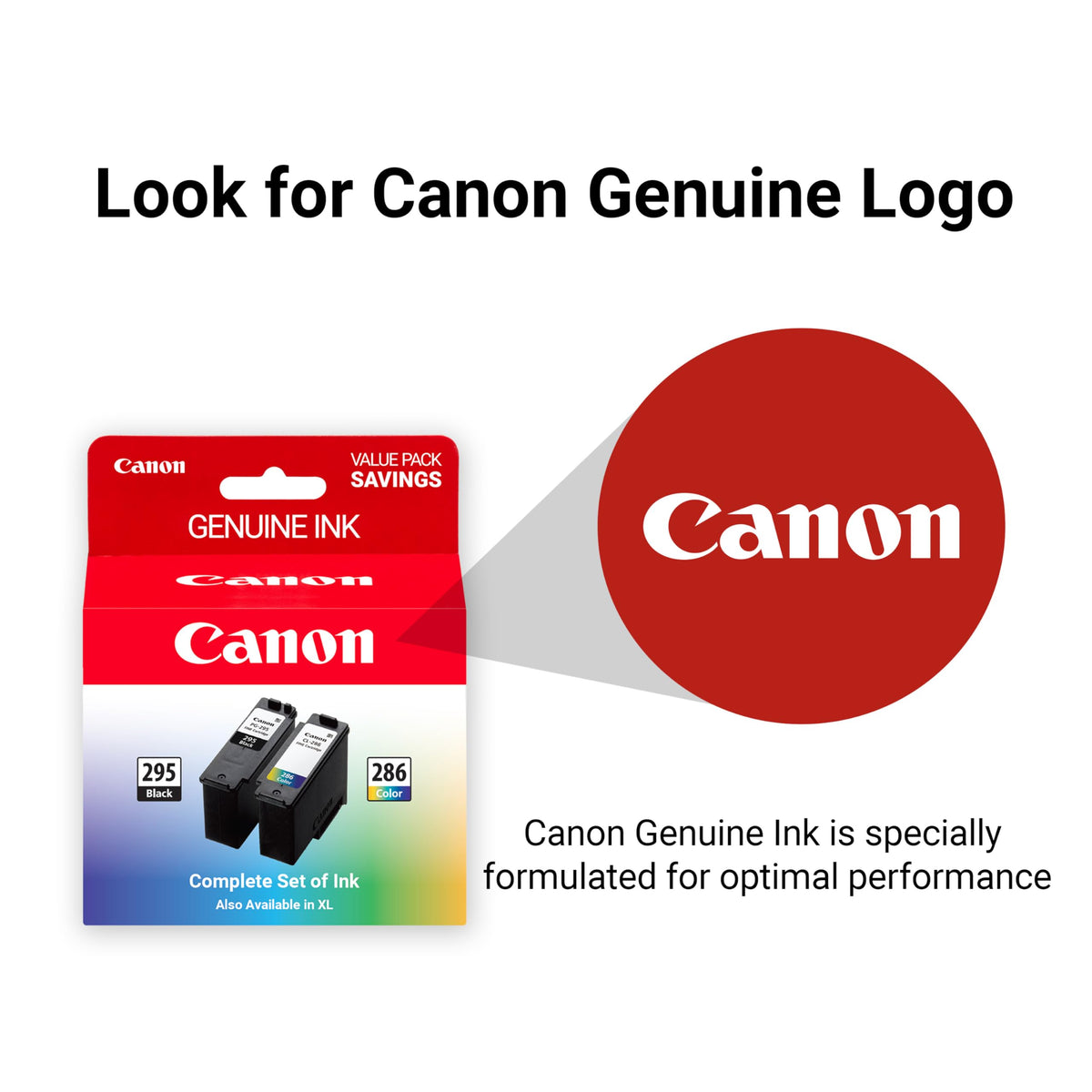 Canon PG-295 / CL-286 Genuine Ink Value Pack (2 Cartridges), Compatible with TR7120, TS6520, TS4320