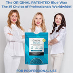 Cirepil BLUE Stripless Hard Wax Beads Bag 28.22oz / 800g | Face, body & bikini wax, unscented | Ideal for sensitive skin | Refill bag, low-temp, fluid gel texture, easy hair-removal