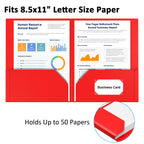 Plastic Pocket Folders, 6 Assorted Colors Folders with Pockets Letter Size