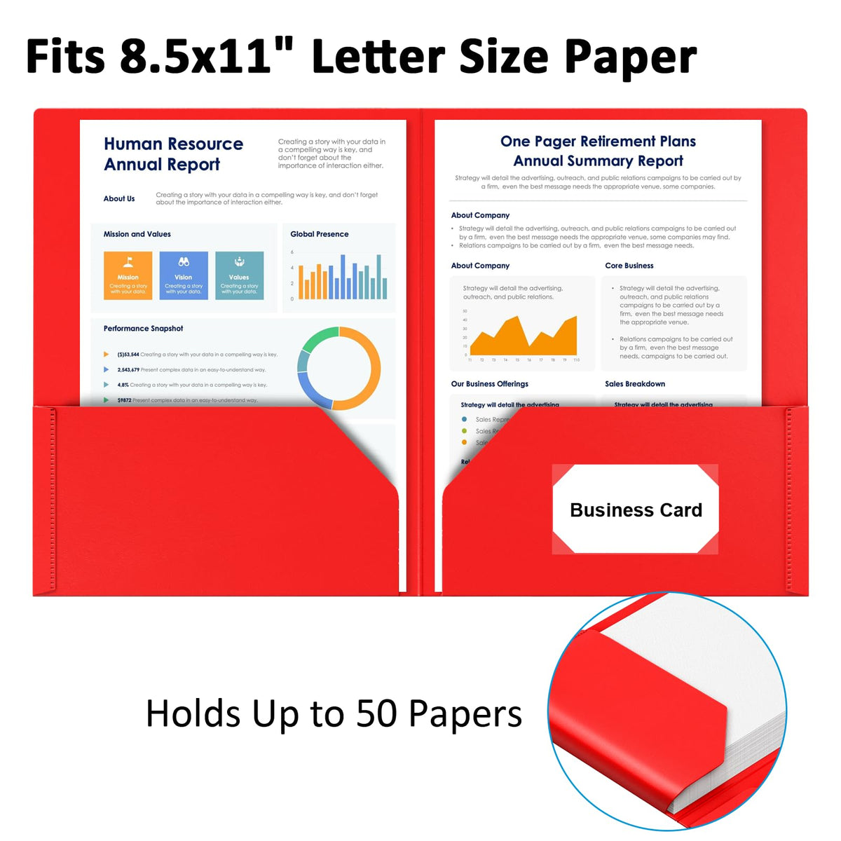 Plastic Pocket Folders, 6 Assorted Colors Folders with Pockets Letter Size