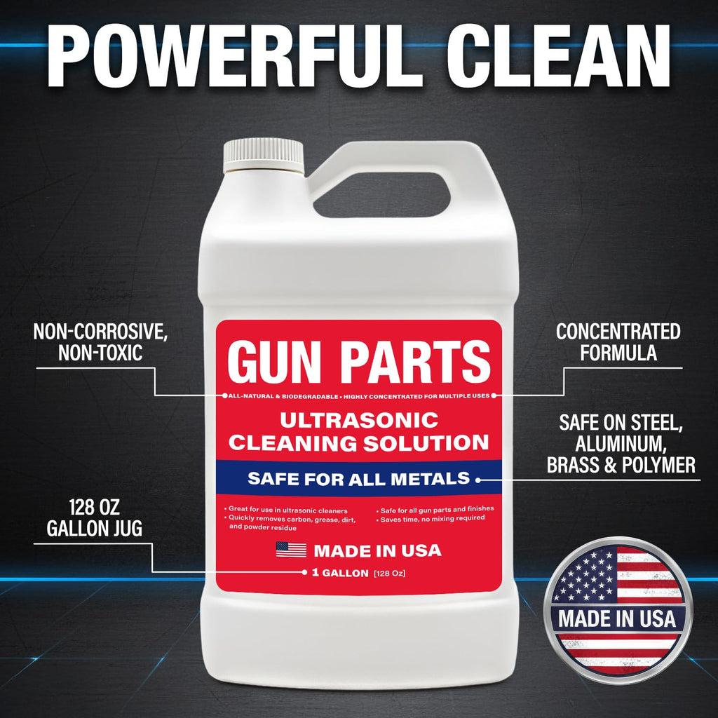 Ultrasonic Gun Cleaning Solution - Makes 8 Gallons and Safe for All Metals