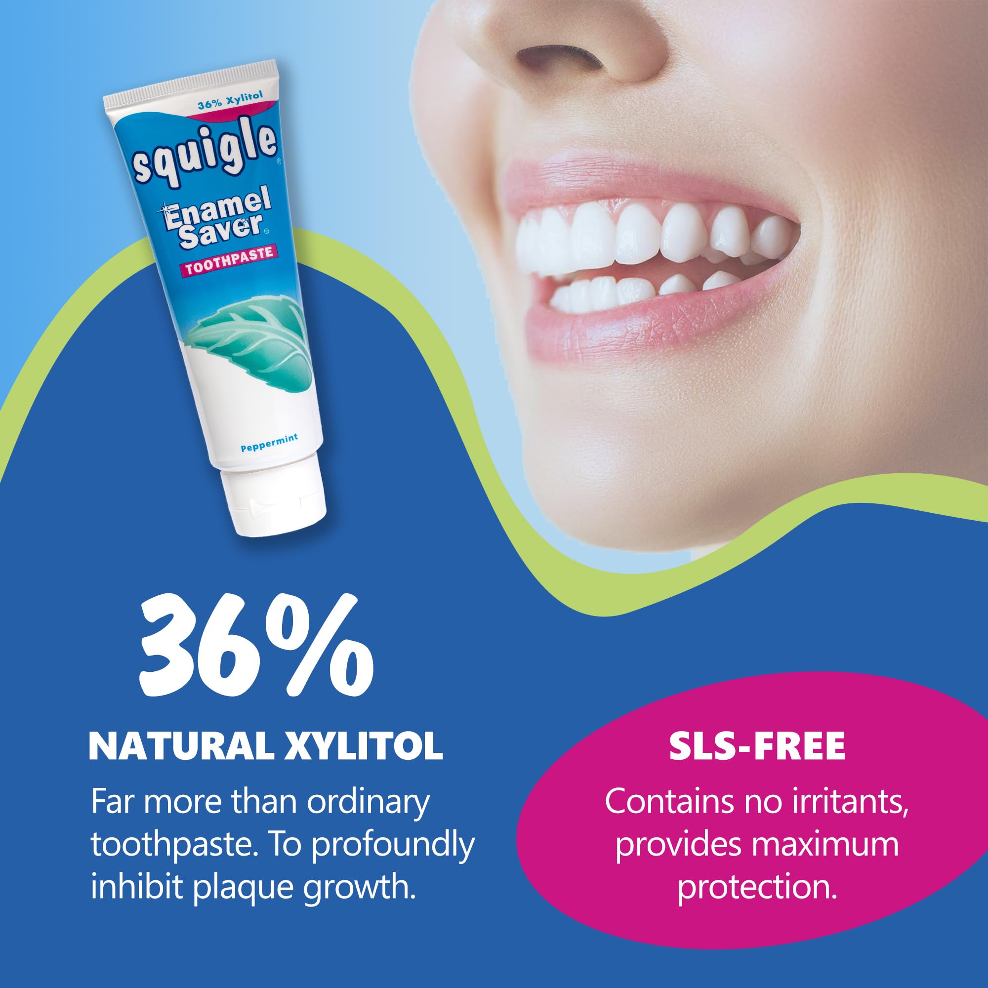 Buy now Squigle Enamel Saver Toothpaste : 36% Xylitol. with Fluoride. SLS Free. Prevents Canker Sores, Bad Breath, Perioral Dermatitis, Chapped Lips. Soothes & Protects Dry Mouths - 1 Pack at indiglob india