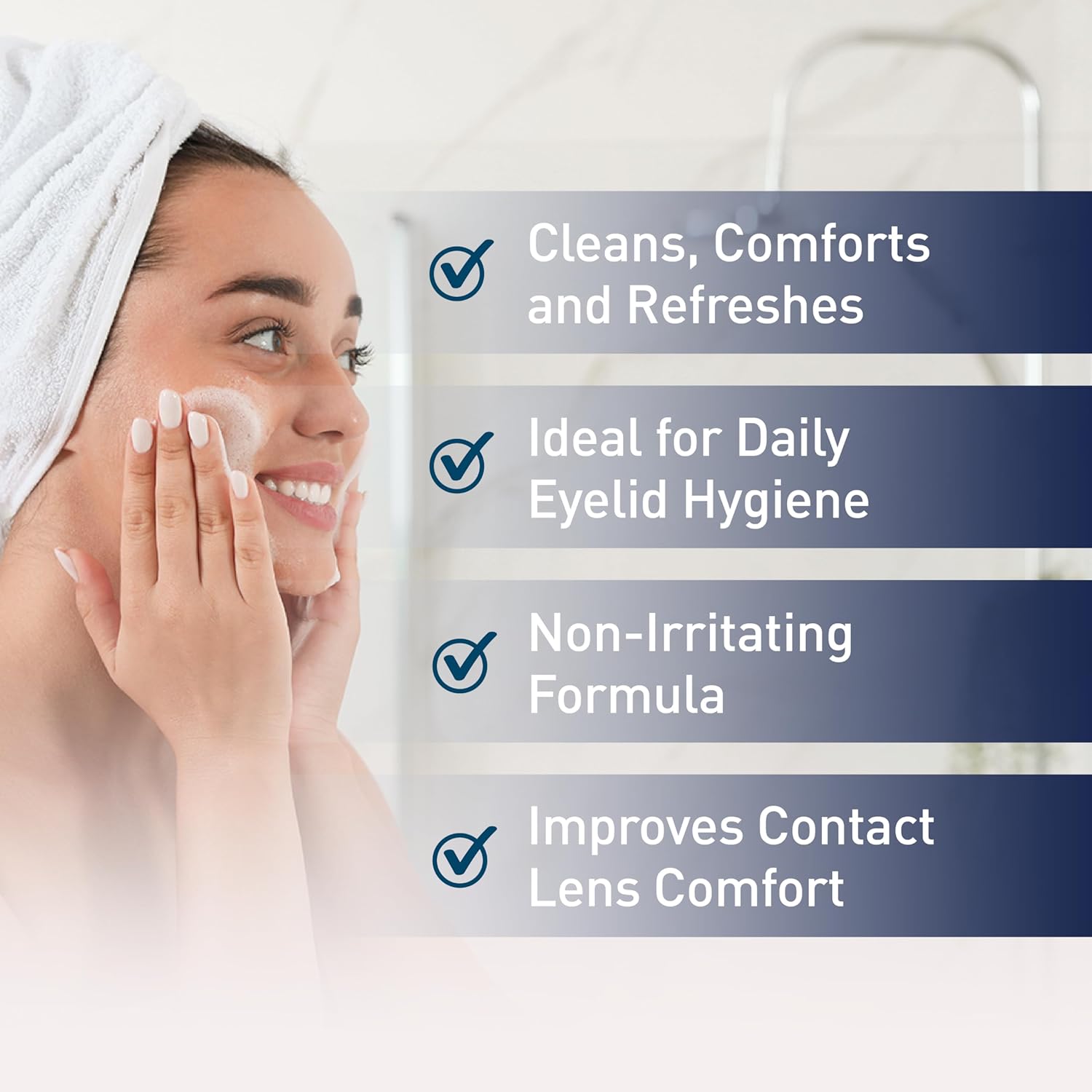 Buy now OCuSOFT Original Foaming Eyelid Cleanser - Mild Instant Foam to Remove Oil, Dust, Pollen & Makeup - 1.68 fl oz at indiglob india