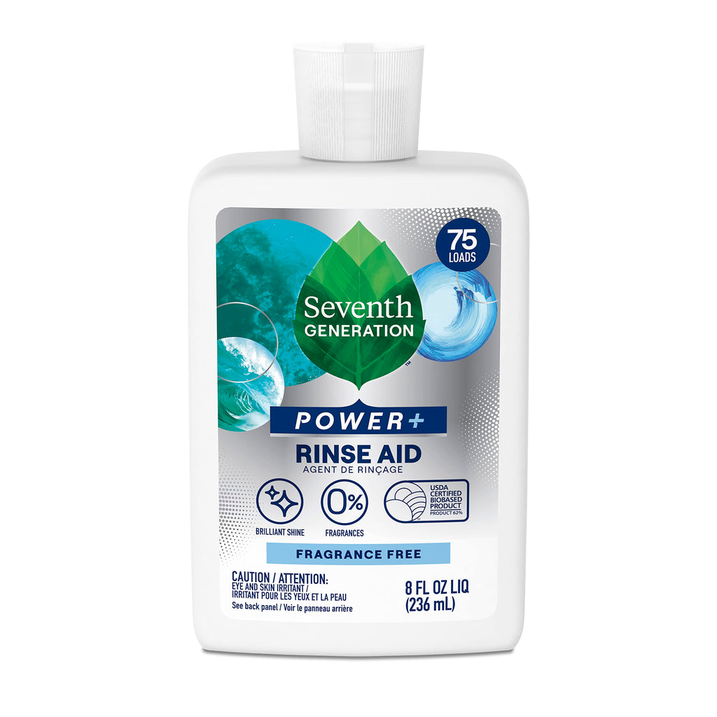 Buy now Seventh Generation Power+ Dishwasher Rinse Aid, Fragrance Free, 8 fl oz, (Pack of 9) at indiglob india