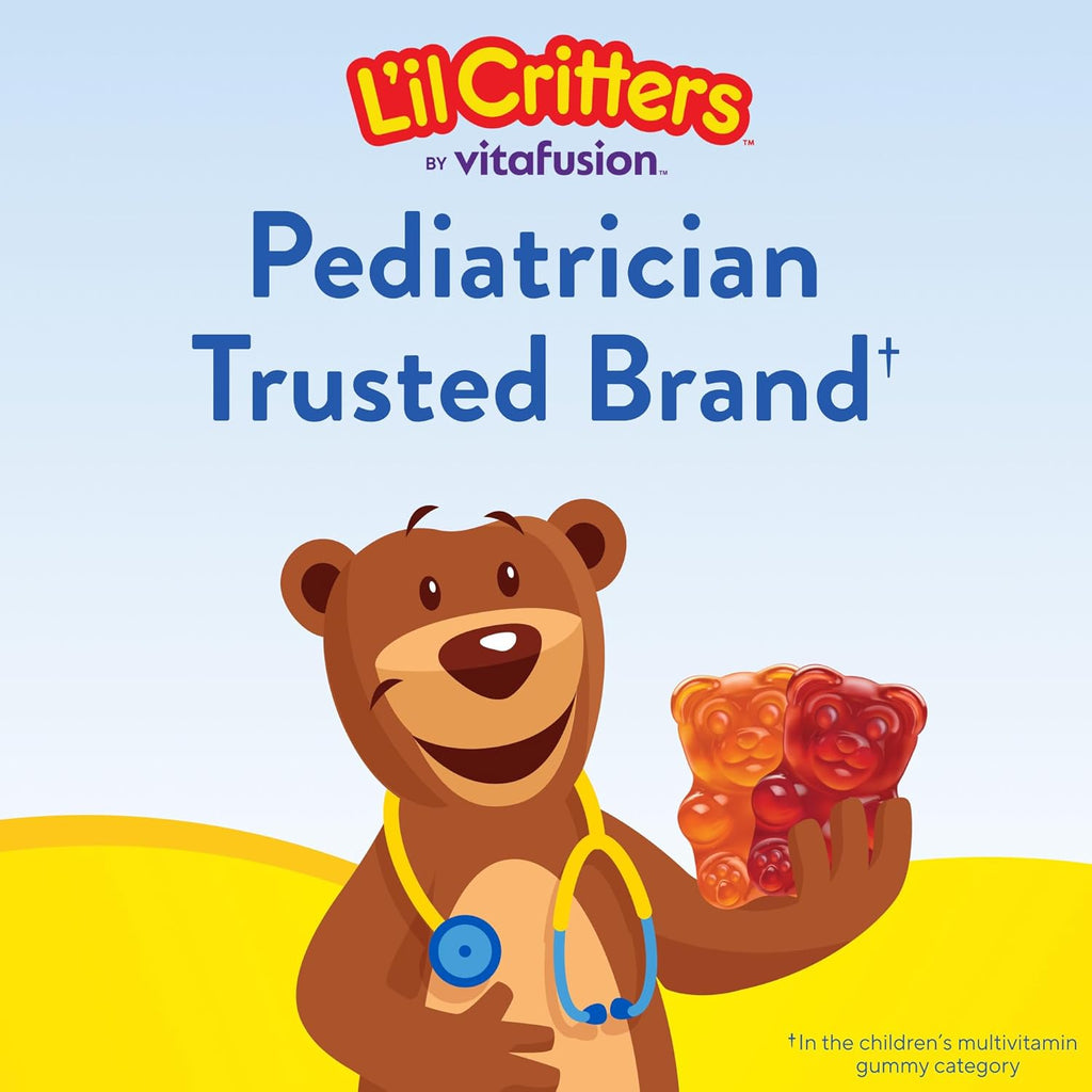 Buy now L'il Critters Gummy Vites Daily Kids Multivitamins Assorted Fruit Flavors for Ages 2+ Toddlers & Kids, Gummy Vitamin with Vitamin C and D, 95-190 Day Supply, 190 Gummies at indiglob india