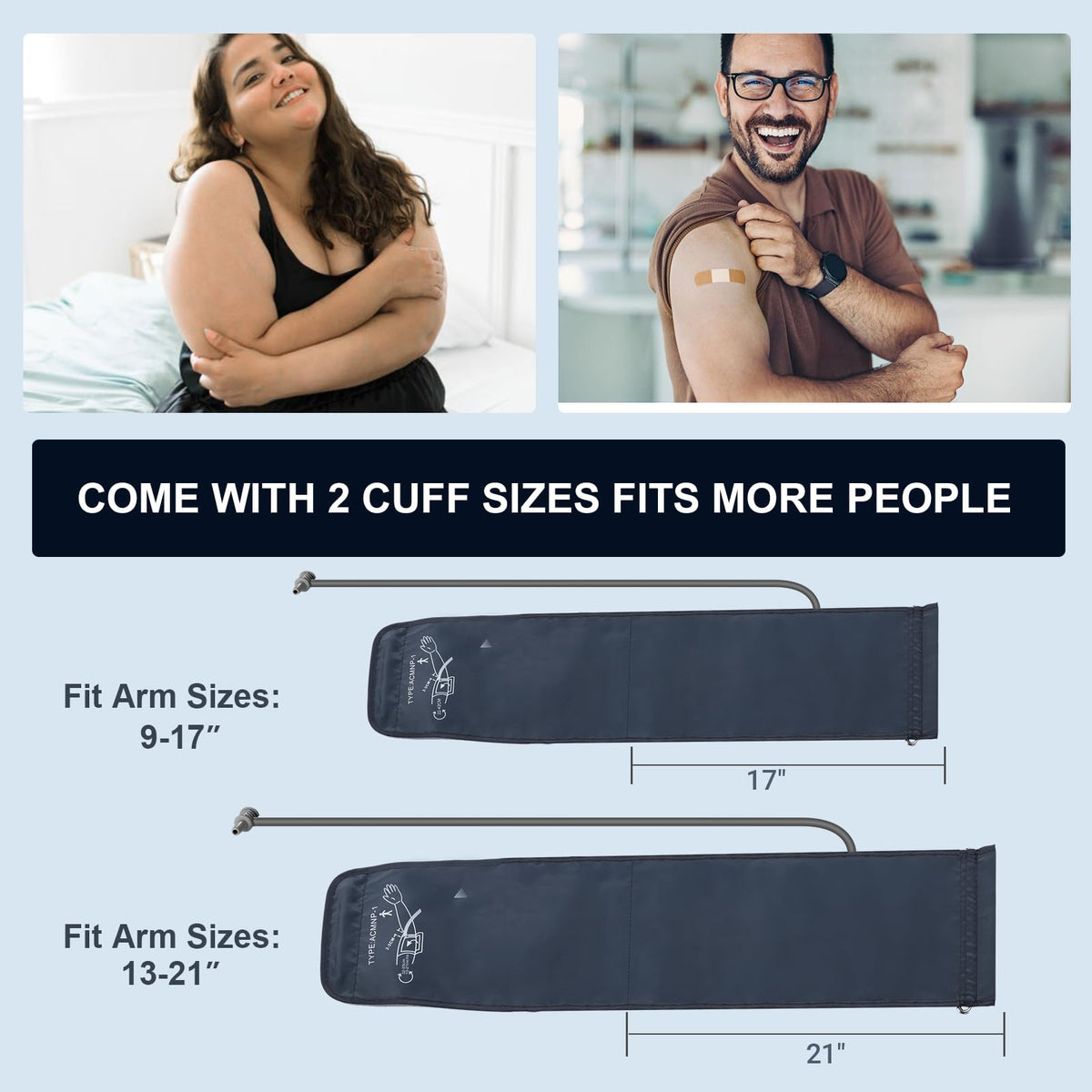 Blood Pressure Monitor, 9-17'' & 13-21'' Extra Large Blood Pressure Cuff