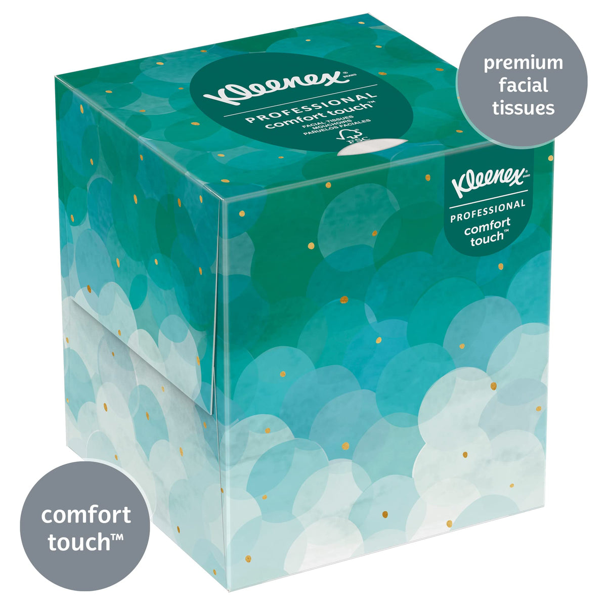 Kleenex® Professional Facial Tissue, Upright Facial Tissue Cube Boxes for Business, 90 Sheets, 6 Boxes
