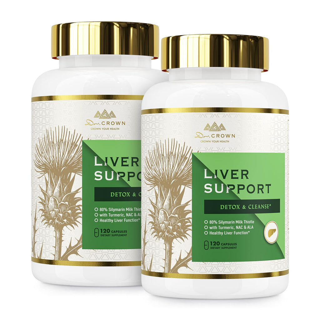 Milk Thistle Supplement for Liver Cleanse Detox & Repair | 80% Silymarin, with NAC(N-Acetyl Cysteine), Artichoke, Turmeric & Dandelion for Liver & Antioxidant Support - 120 Capsules