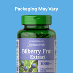 Puritan's Pride Premium Bilberry Fruit Extract 250mg, 180 Softgels