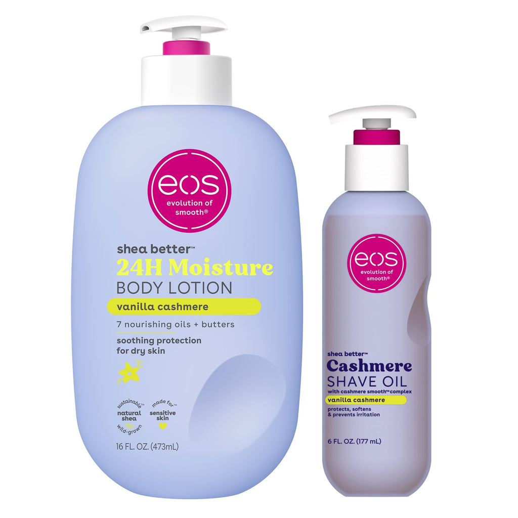 Buy now eos Shea Better Body Lotion Vanilla Cashmere, 24-Hour Moisture Skin Care, Lightweight & Non-Greasy, Natural Shea, Vegan, Vanilla Body Lotion, 16 fl oz at indiglob india