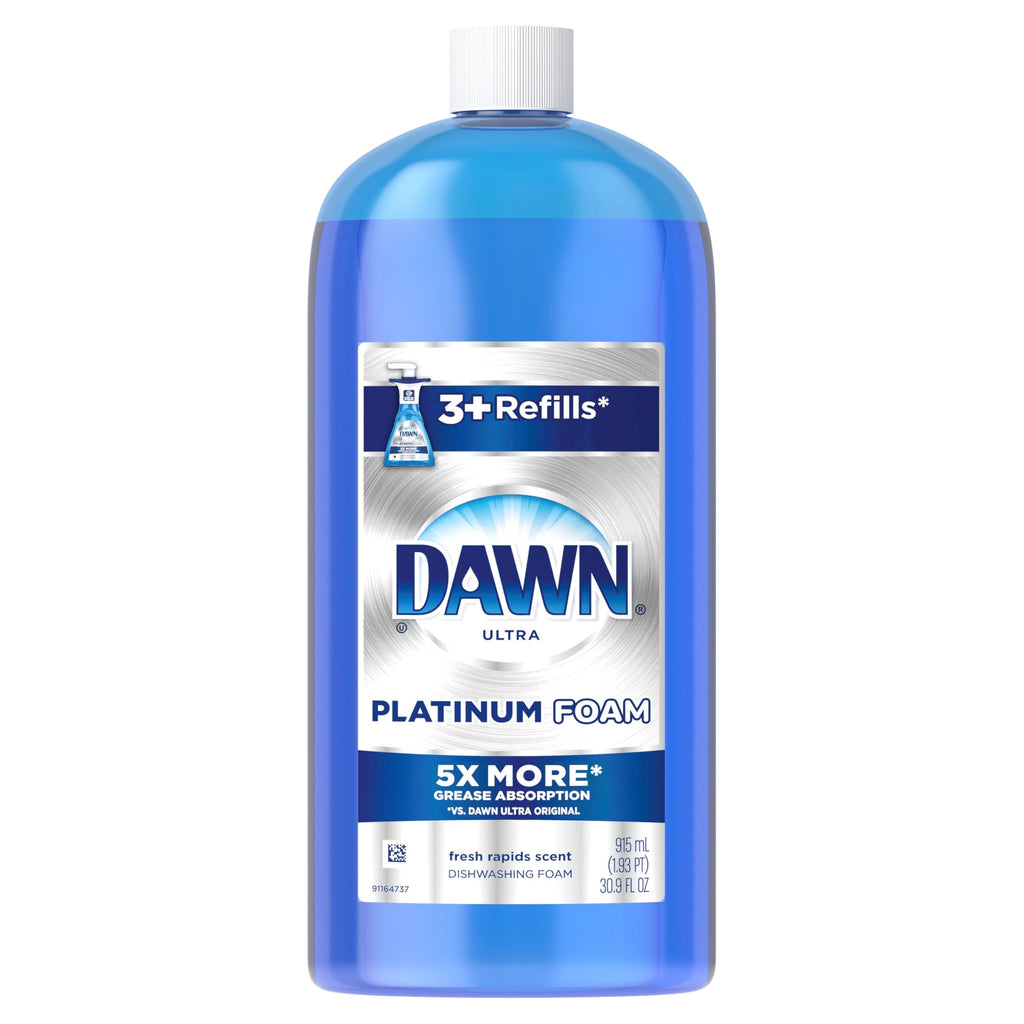 Dawn Dish Soap, Direct Foam Dishwashing Foam, Refill, Fresh Rapids Scent, 30.9 Fluid Oz (Pack of 6)