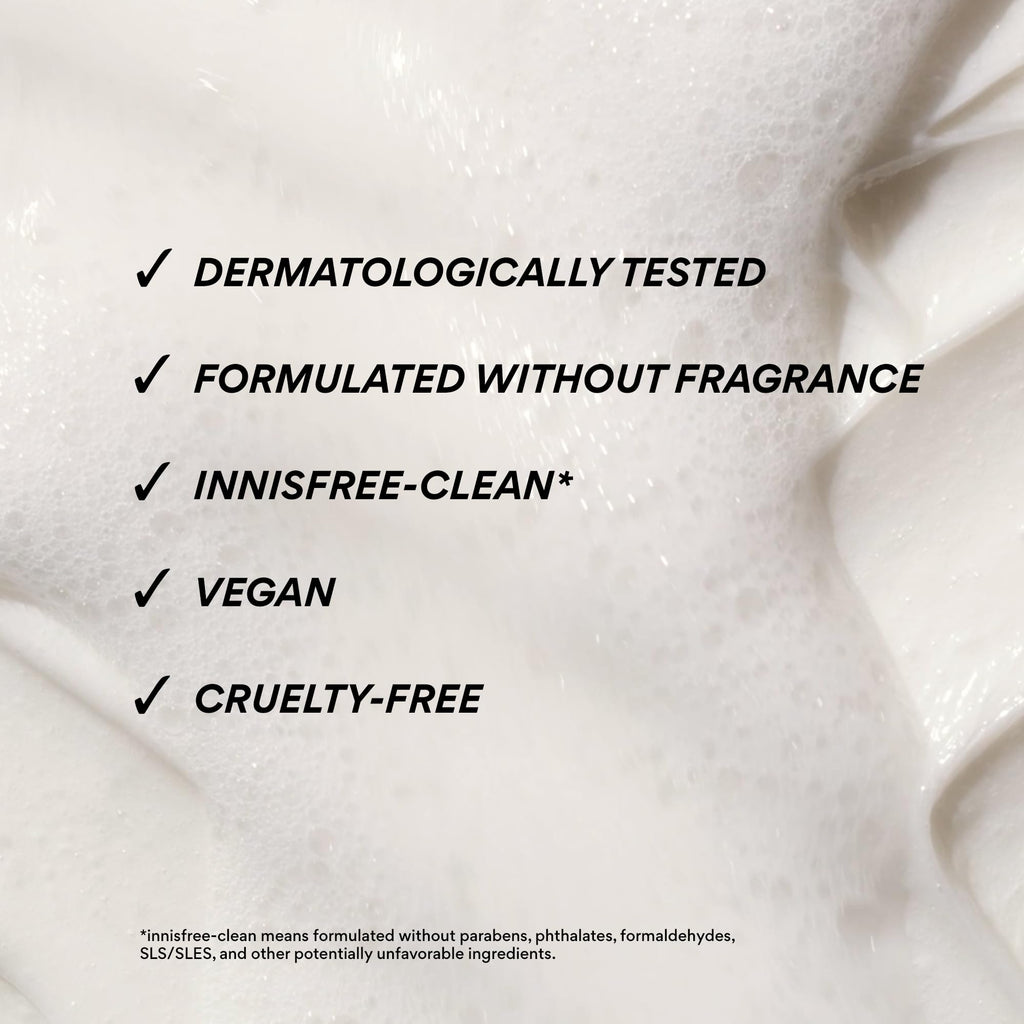 innisfree Green Tea Amino Acid Cleansing Foam, Sulfate-Free Hydrating Korean Face Wash, Gentle Lather, pH-Balanced Skincare