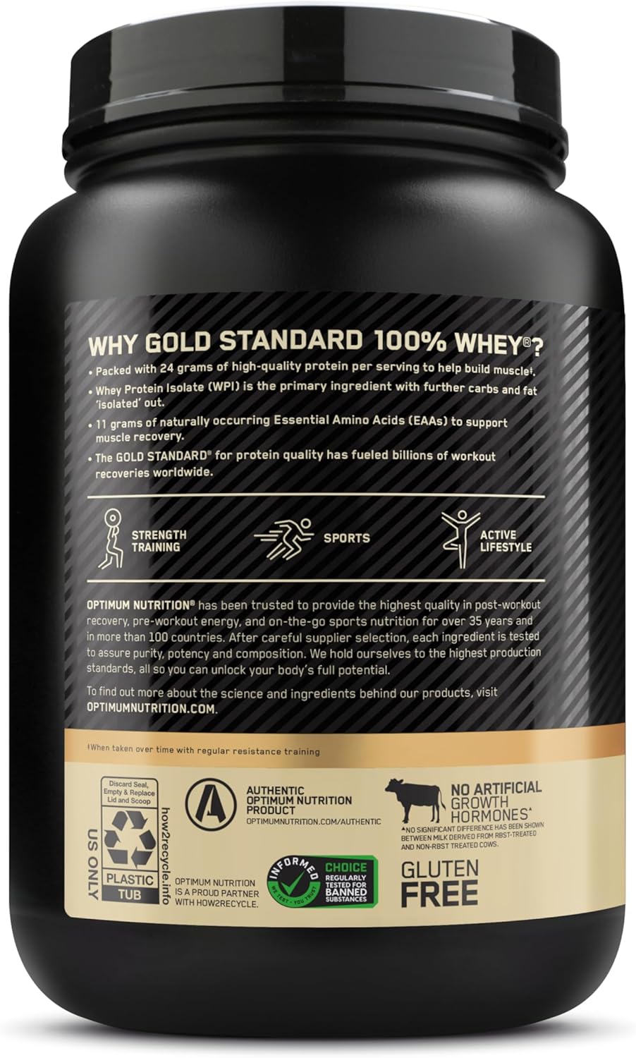 Buy now Optimum Nutrition Gold Standard 100% Whey Naturally Flavored Protein Powder, Vanilla, 1.9 Pound (Packaging May Vary) at indiglob india
