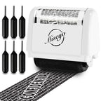 Buy now Miseyo Wide Identity Theft Protection Roller Stamp Set - Yellow (3 Refill Ink Included) at indiglob india