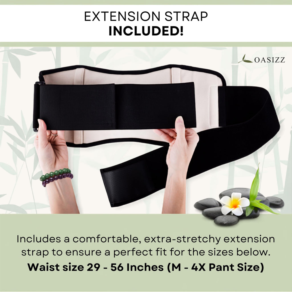 Premium Reusable Castor Oil Pack Wrap for Stomach (5-Piece, M-4X, Black) - Pure 100% Double-Brushed Cotton Flannel Interior Layers, Dark Fabric Hides Stains, Leak-Resistant Adjustable Design