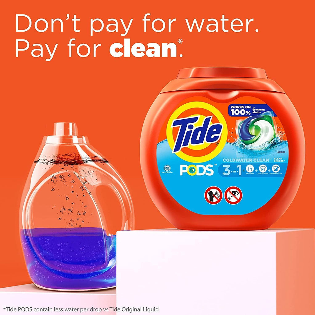 Buy now Tide Pods Laundry Detergent, Clean Breeze, 57 Pacs Capsules, 46 Ounce (Pack of 2) at indiglob india
