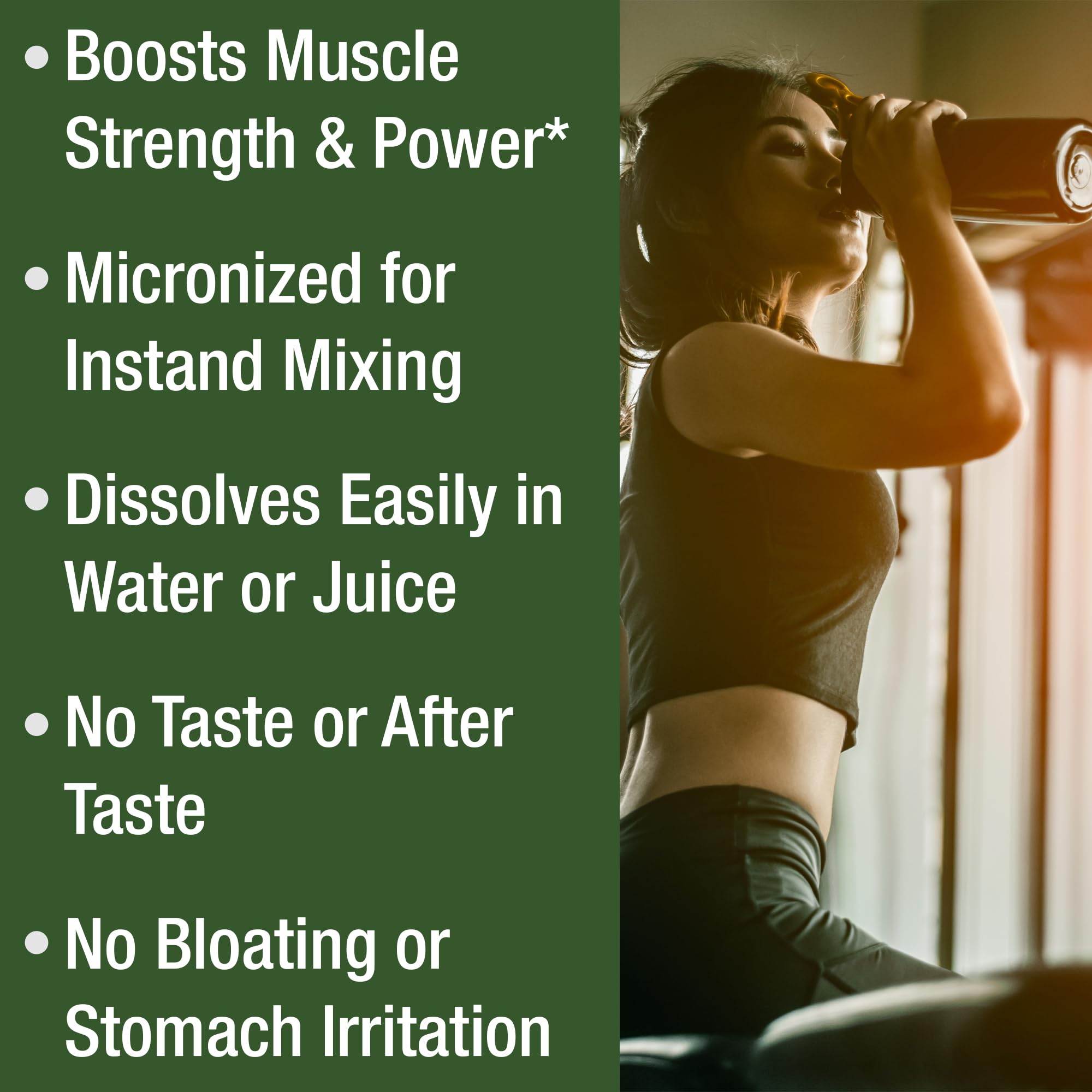 Creapure Creatine Monohydrate Powder. High Purity German Made Creatine | Pure and Unflavored with Nothing Else Added at All. For Men & Women. Zero Bloating, No Sugar, Vegan Friendly Supplement