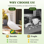 23 Inch Large Porch Goose Statue - PE Plastic Outdoor Goose Decor for Lawn, Yard, & Garden Decoration, Unique Housewarming Birthday Graduation Gifts for Women Mom Grandma