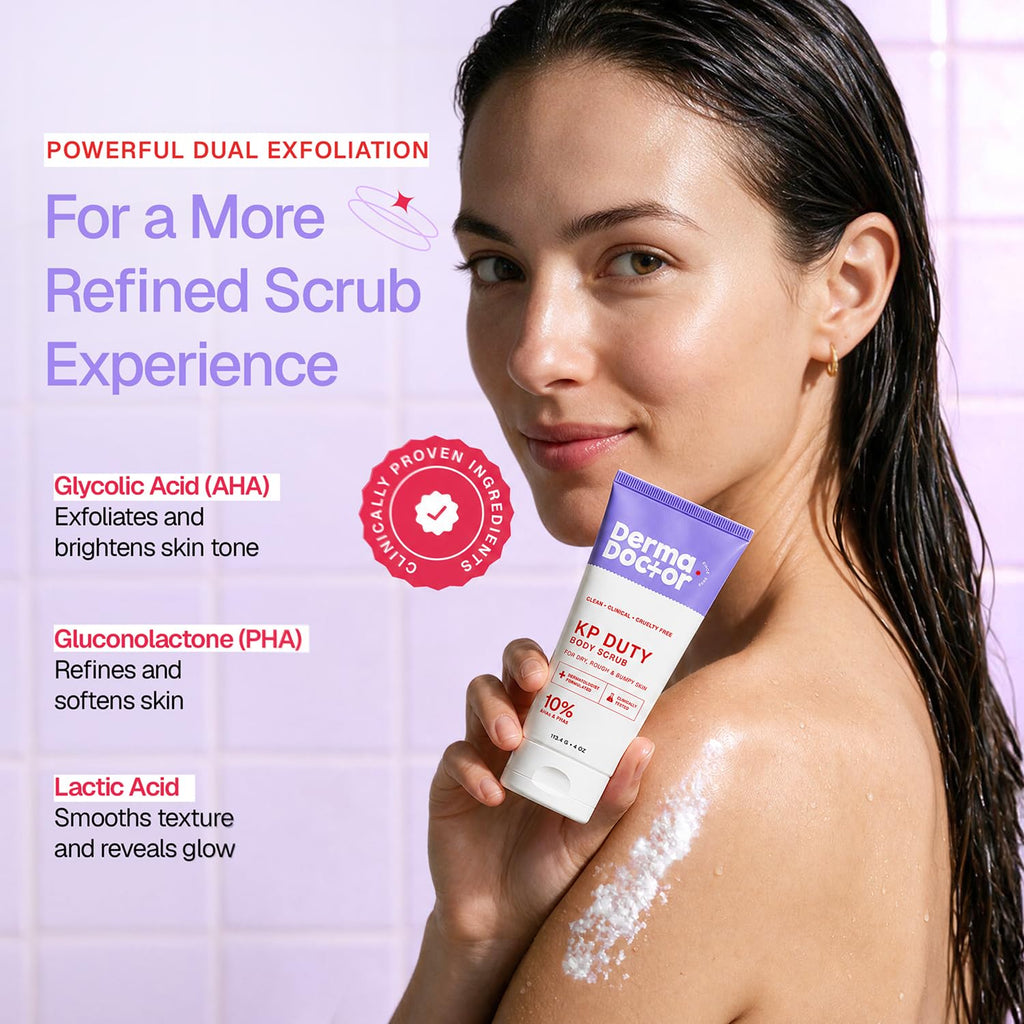 DERMAdoctor KP Bump Eraser Body Scrub, 10% AHAs + PHAs, Rough & Bumpy Skin