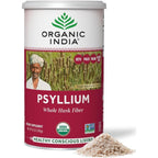 ORGANIC INDIA Whole Psyllium Husk Powder Organic - Psyllium Husk Fiber Supplement, Digestion Support, Vegan, Gluten-Free, Non-GMO, Soluble & Insoluble Fiber Source - 12 oz (Pack of 1)