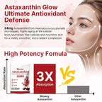 Astaxanthin Antioxidant Supplements 24mg with MCT Oil, Potent Astaxanthin with Ashawagandha, Support Eye, Skin, Immune Function, Fresh Microalgae Source, Triple Strength, 300 Softgels