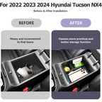 Buy now LUWU 2025 2026 Hynudai Tucson Center Console Organizer 2022-2026 Tucson NX4 Armrest Storage 2026 Tucson Console Organizer Tray Tucson SE/SEL/XRT Armrest Organizer 2025 2026 Tucson Accessories (Blue) at indiglob india