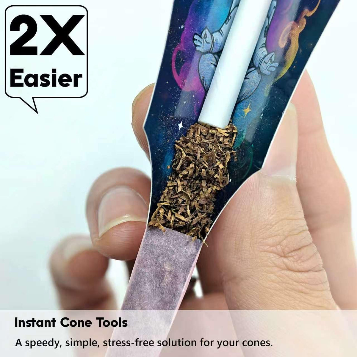 100 PACK Pink Cones Rolling Paper | King Size | 108mm | Pre Rolled Cones with Paper Loader and Packing Sticks