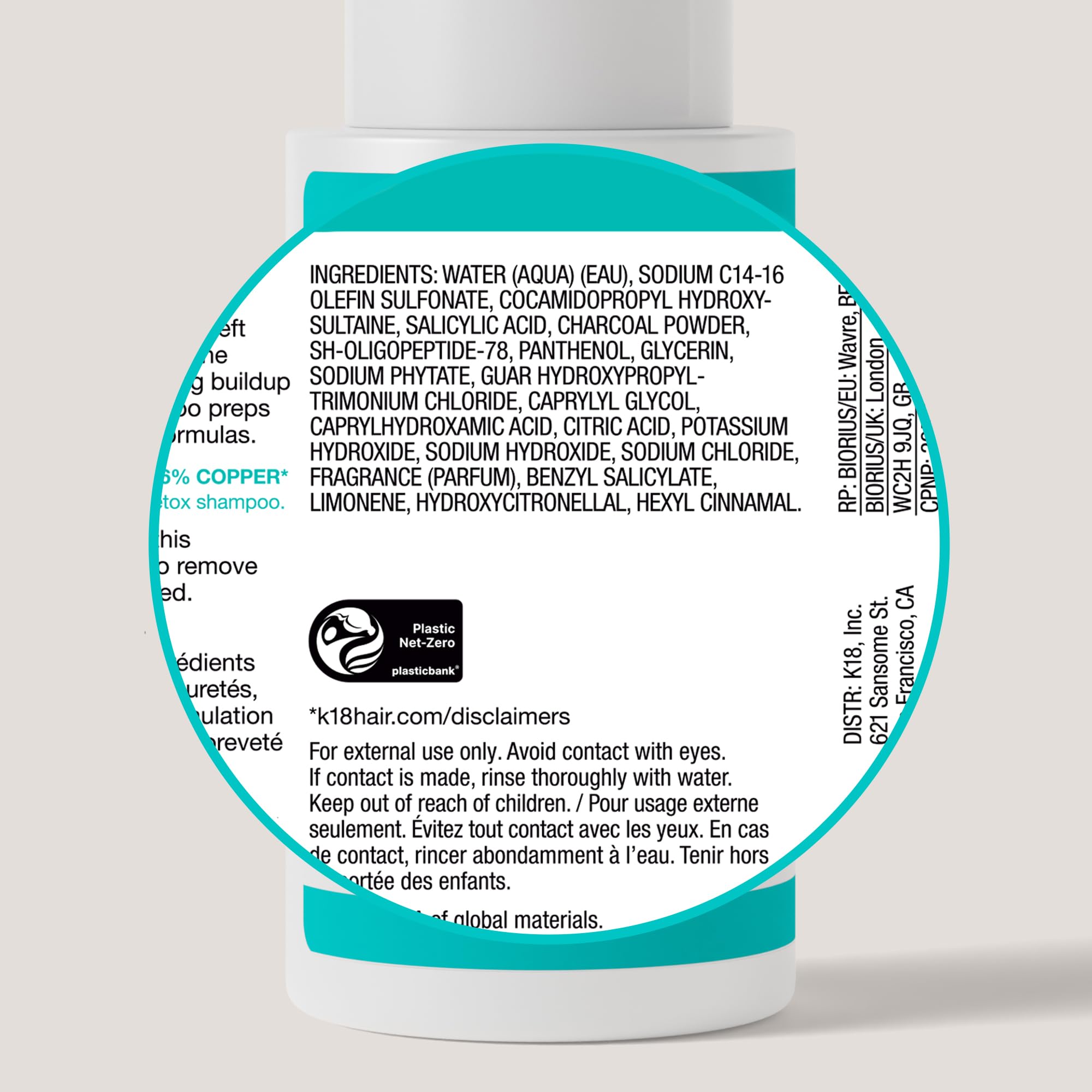 K18 Peptide Prep™ Detox Shampoo - Color Safe Clarifying Shampoo for Build Up Removal - Gently Removes Dirt, Oil + Metals from Hard Water with Activated Charcoal + Salicylic Acid