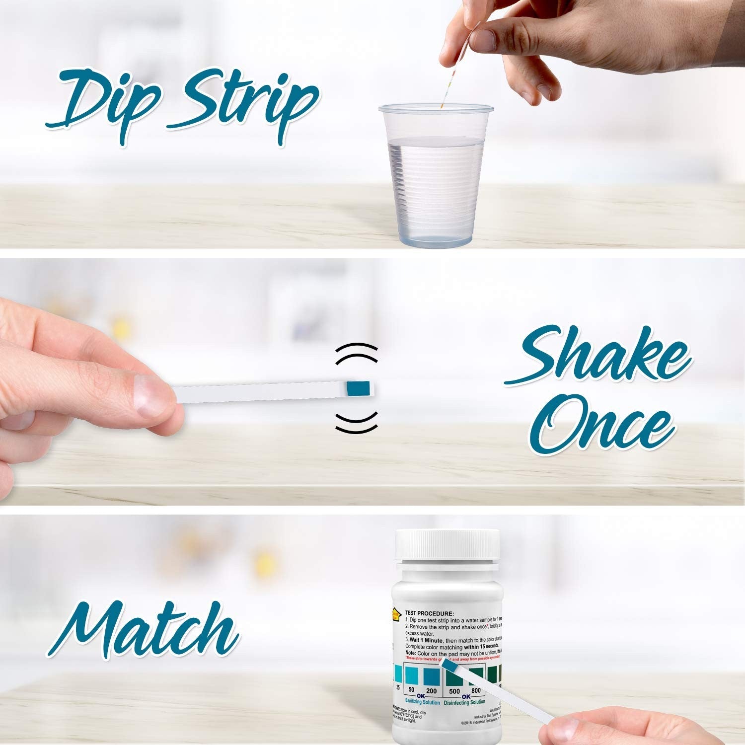Buy now Industrial Test Systems WaterWorks 480124 Free Chlorine Test Strip, Ultra High II Range, 61 Seconds Test Time, 0-2000ppm Range (Bottle of 50) at indiglob india