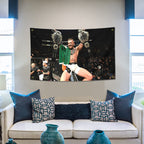 Conor McGregor Boxing Flag Funny Poster Durable Man Cave Wall Flag with Brass Grommets 3x5 Feet Tapestry for College Dorm Room Decor,Outdoor,Bedroom, Parties gifts, travel, filming,events,festivals..