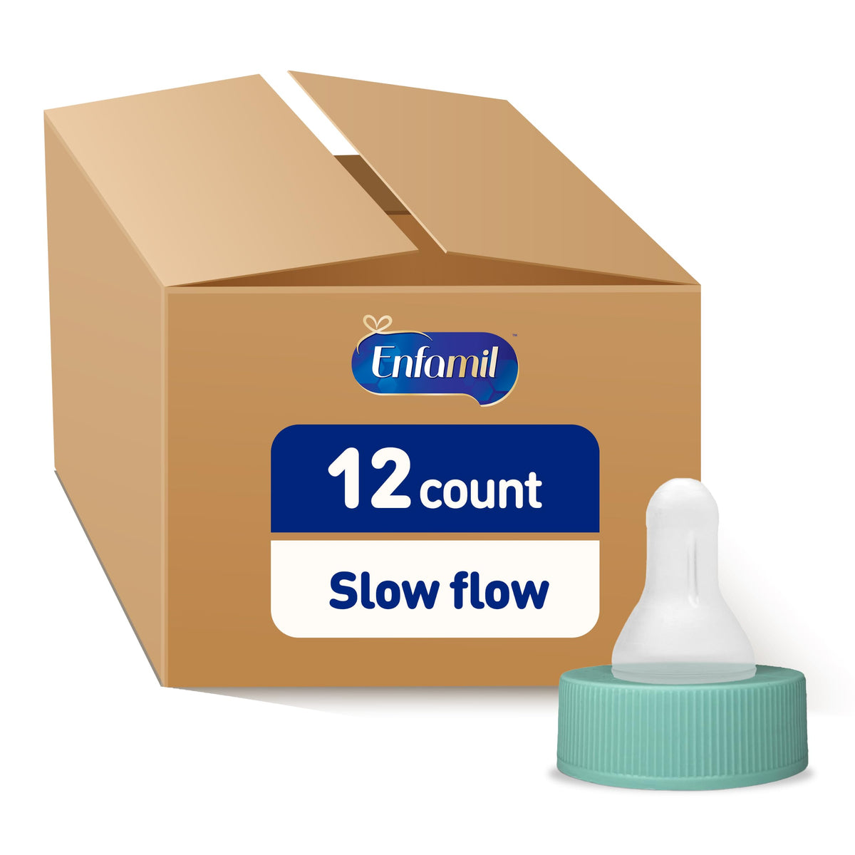 Enfamil Slow-Flow Soft Nipple for premature Infants , 12 CT