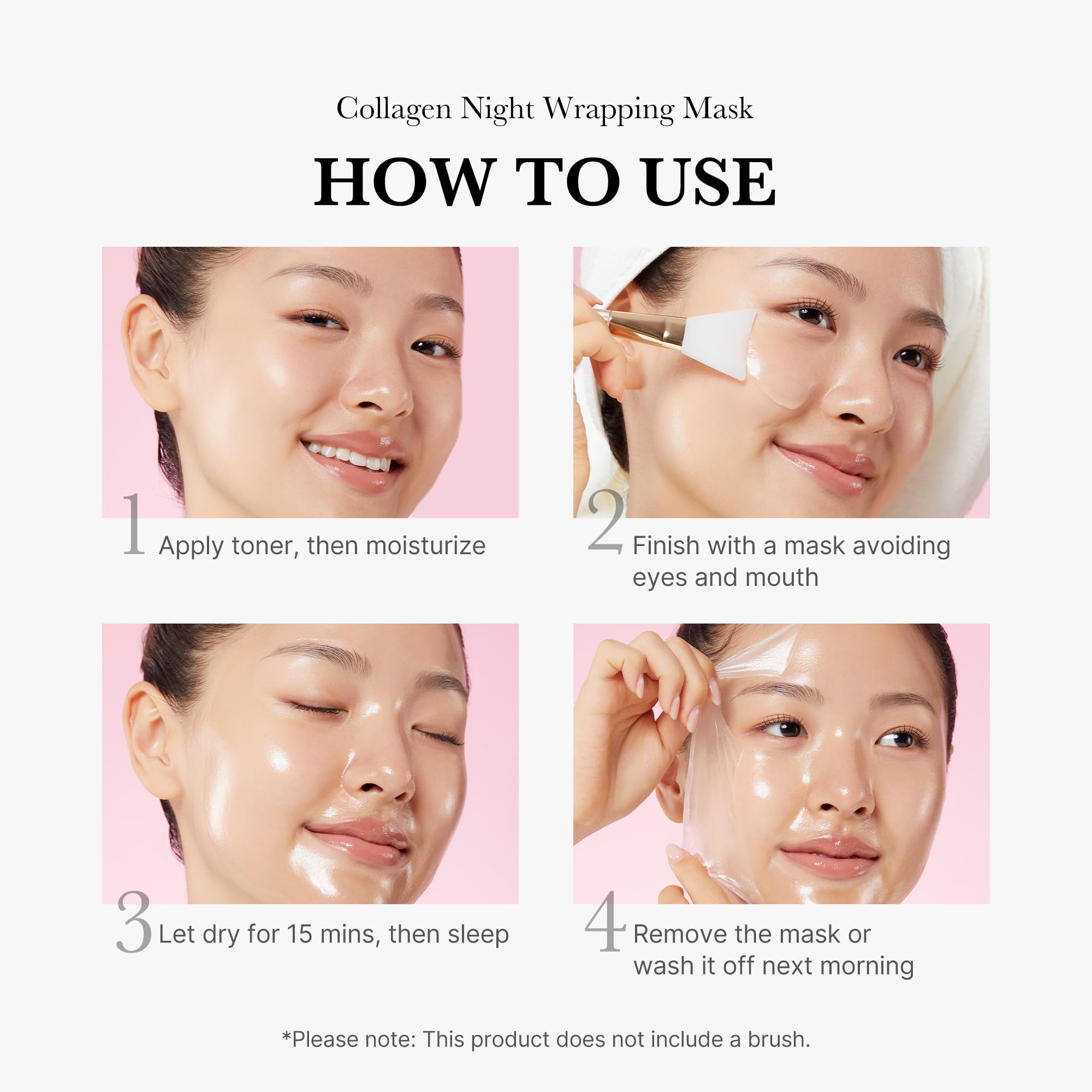 medicube Wrapping Mask Collagen - Overnight Peel Off Facial Mask | Elasticity & Hydration Care, Reduces Sagging & Dullness - Hydrolyzed Collagen For Glowing Skin, Korean Skin Care, 2.53 fl.oz