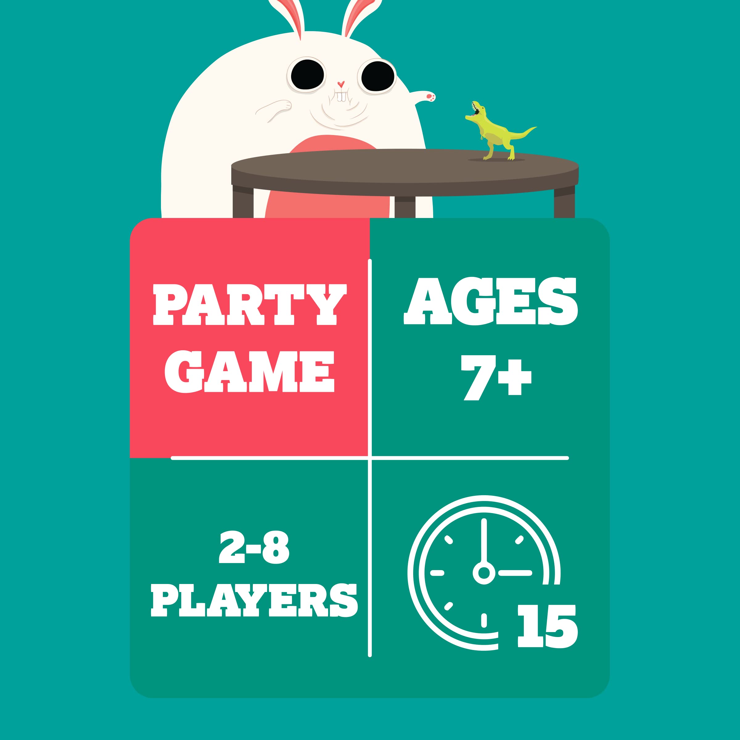 Buy now Exploding Kittens On a Scale of One to T-Rex 2-8 Players - Ages 7+ - 15 Minutes to Play - Charades Style Acting Card Game - Party Game, Family Game Night, Kid and Adult Card Game at indiglob india