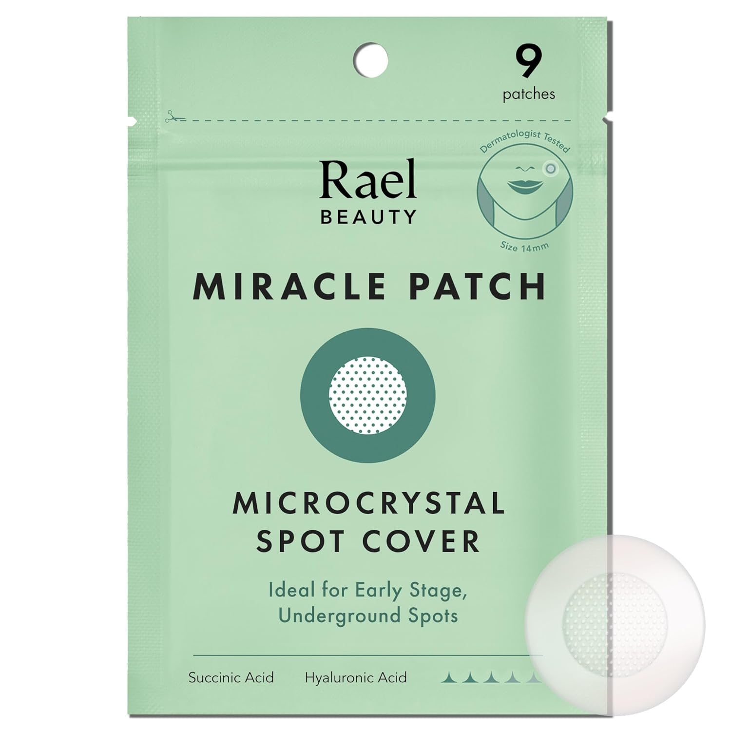Buy now Rael Pimple Patches, Miracle Spot Control Cover - Hydrocolloid Acne Patch, Strips for Zits and Blemish, Korean Skin Care, Vegan, Cruelty Free (10 Count) 9 Count (Pack of 1) Microscrystal at indiglob india
