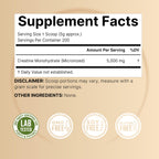 NatureBell Micronized Creatine Monohydrate Powder, 200 Servings | 5g Per Serving. Creatine Bulk Supply (1 kg / 2.2 lb). Unflavored & Easy-to-Mix. Keto, Vegan, Filler Free.