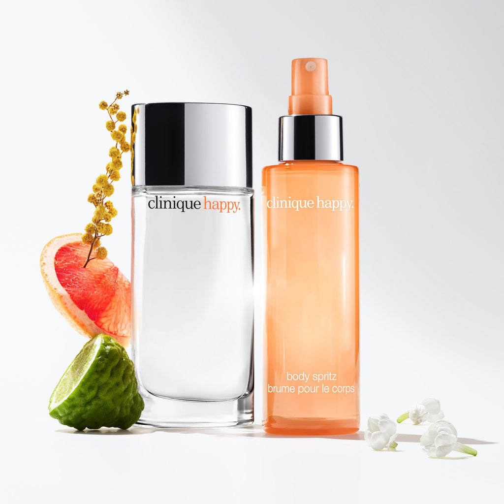 Buy now Clinique Happy Body Spritz | Notes of Grapefruit, Bergamot, Hawaiian Wedding Flower + Spring Mimosa | Women's Fragrance, 4.2 Fl Oz at indiglob india