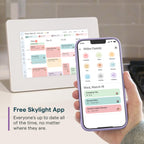 Skylight Calendar Mini — 10-Inch Digital Calendar Touchscreen Display for Shared Scheduling – Interactive Planner for Chores, Lists, and Reminders, White