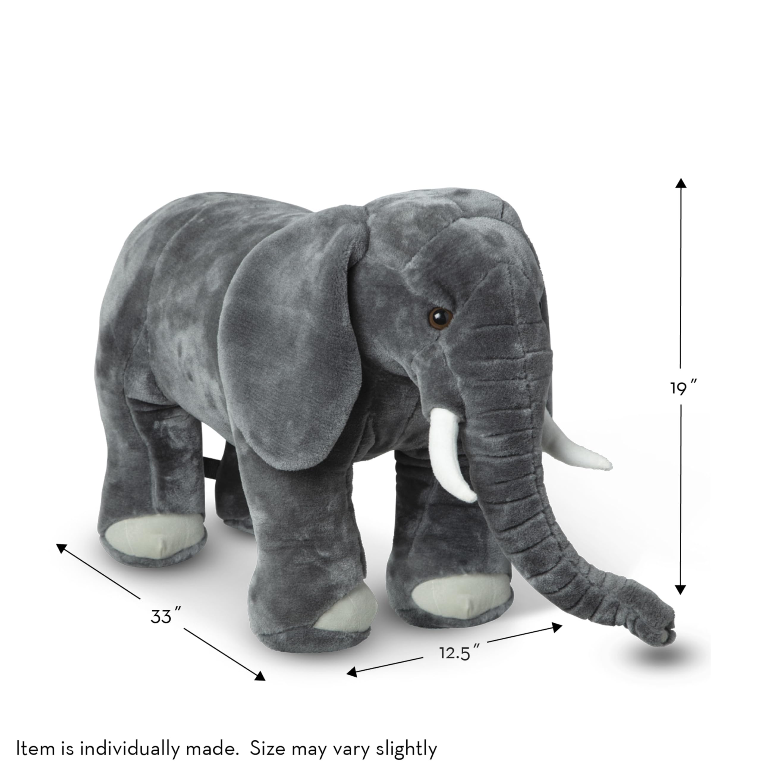 Buy now Melissa & Doug Giant Elephant - Lifelike Stuffed Animal (Over 3 feet Long) at indiglob india