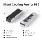 Buy now KIWIHOME Cooling Fan for PS5 Accessories, Upgraded Quiet Cooler Fan with Auto Speed, Controller USB3.0 Port & LED for PS5 2020 Only, Not for PlayStation 5 Slim/Pro, White at indiglob india