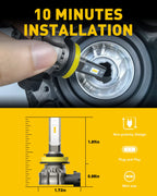 Buy now AUXITO H11/H8/H16 LED Fog Light Bulbs or DRL, 6000 Lumens 3000K Amber Yellow Light, 300% Brightness, CSP LED Chips Fog Lamps Replacement for Cars, Play and Plug (Pack of 2) at indiglob india
