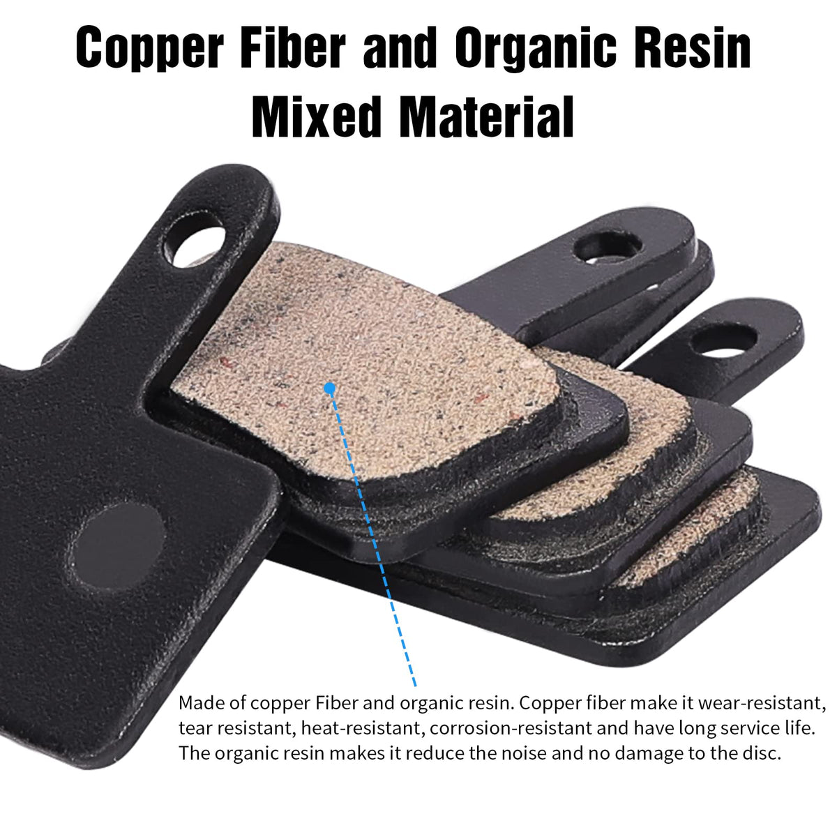 4 Pairs Bike Brake Pads,Bicycle Brake Pads with Installation Tools