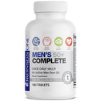 Bronson ONE Daily Mens 50+ Complete Multivitamin Multimineral, 180 Tablets | Once-Daily, Targeted Nutrition For Active Men Over 50, Non-GMO, Gluten-Free, Soy-Free