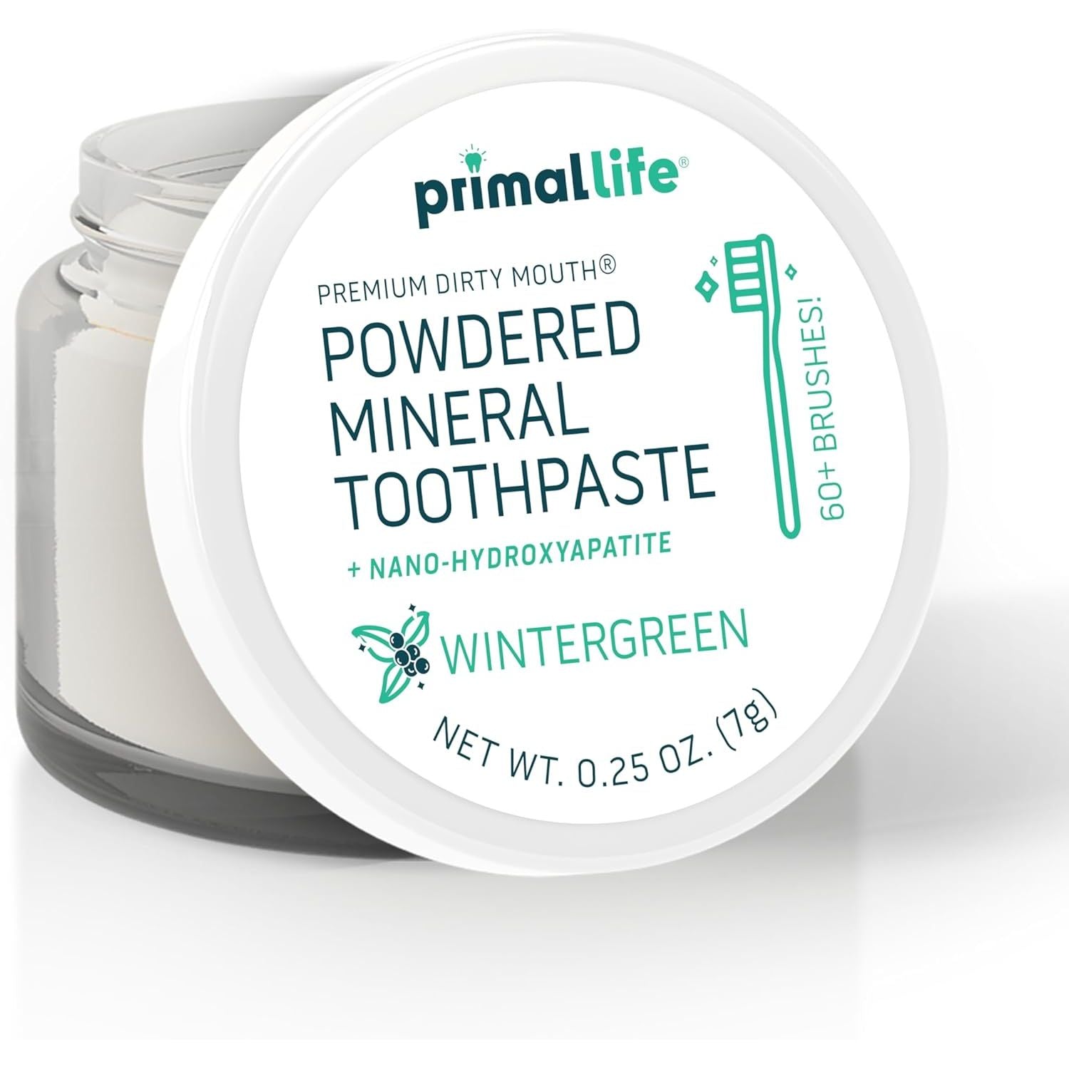 Buy now Primal Life Organics - Dirty Mouth Toothpowder, Tooth Cleaning Powder, Flavored Essential Oils with Natural Kaolin & Bentonite Clay, Good for 200+ Brushings, Paleo, Organic, Vegan (Peppermint, 1 oz) 0.25 Ounce (Pack of 1) Wintergreen at indiglob india