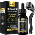 Beaueli Minoxidil Beard Growth Kit For Men and Women, Hair Loss and Hair Regrowth Treatments, Minoxidil 5%, Black