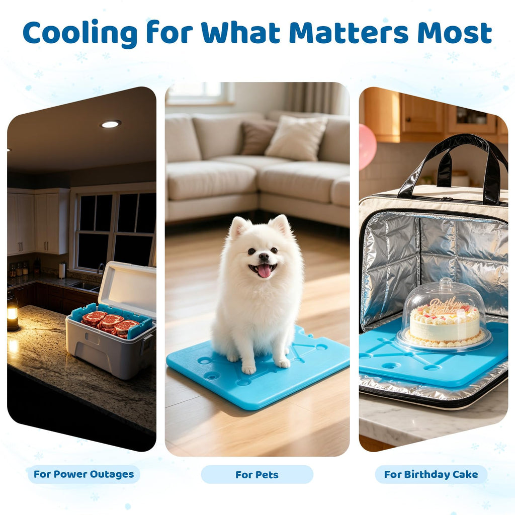 Large Ice Packs for Coolers (4Pcs) - 13 x 10 inch, 6Lb