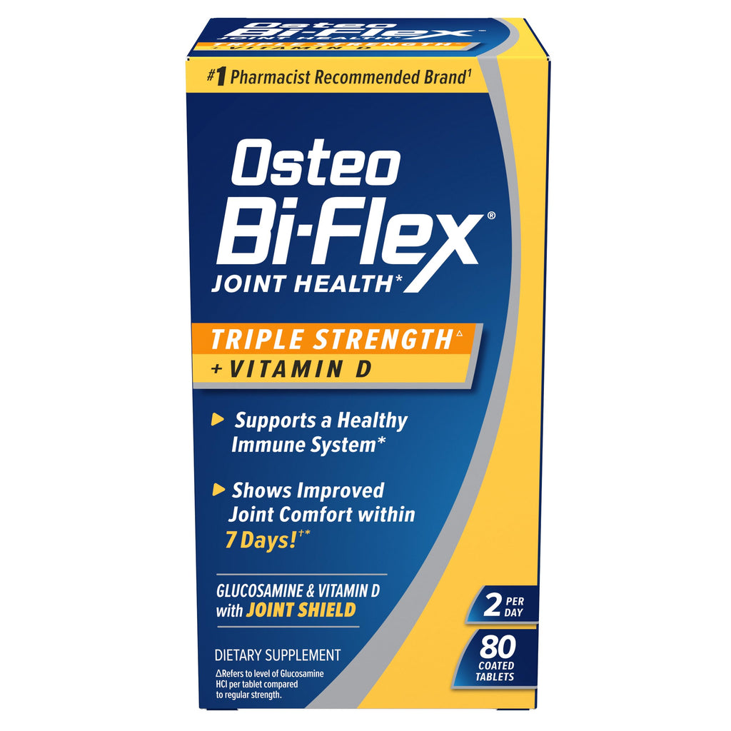 Osteo Bi-Flex Triple Strength Glucosamine Chondroitin Supplement, 120 Ct | With Vitamin D, Improve Joint Function, Support Bone Health, 120 Coated Tablets